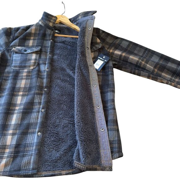 Oneill Flannel Shirt Jacket Small SuperFleece Sherpa Lined Shacket NWT - Picture 4 of 16